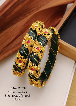 Oxidized Designer Bangles with Intricate Motifs