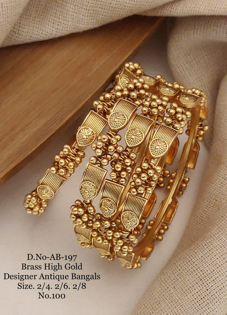 Pearl Encrusted Oxidized Bangles