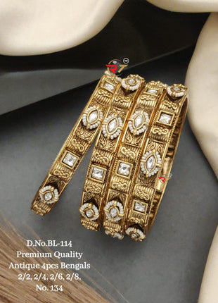Kundan and Pearl Bridal Bangles