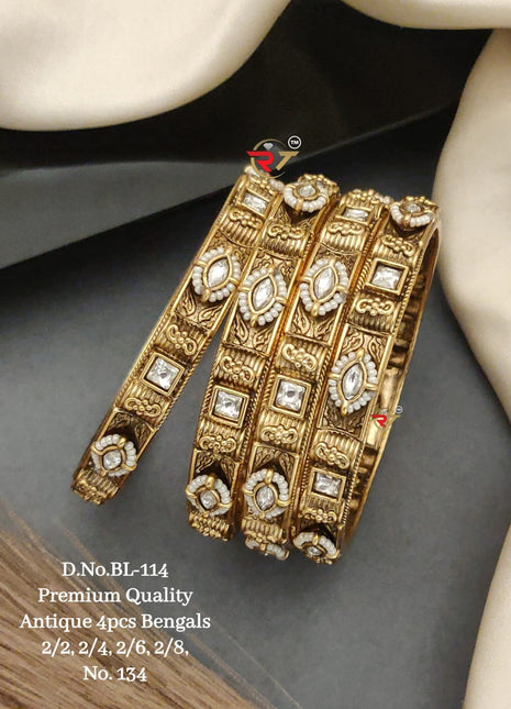 Kundan and Pearl Bridal Bangles