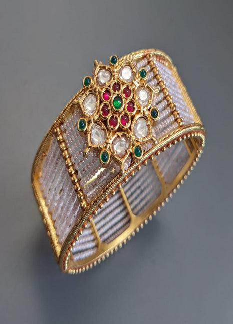 Monzonite Gold-Plated Statement Bracelet