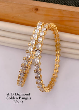 Gold-Plated Monzonite Bangles