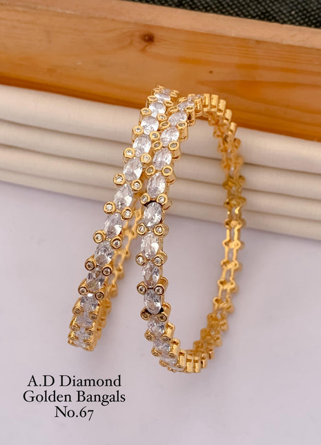 Gold-Plated Monzonite Bangles