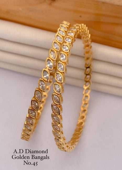 Monzonite Studded Gold Bangles