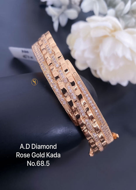 Modern Chain-Style Kada with A.D Finish