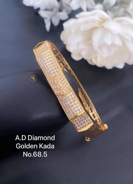 Minimalist Twin Band AD American Diamond Kada