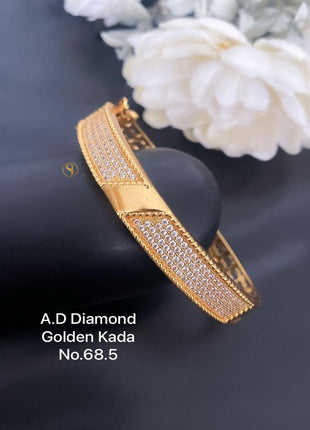 Star Charm Rose Gold Kada with AD American Diamonds